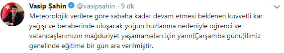 Ankara'da okullar tatil edildi! 26 Aralık - Resim: 0